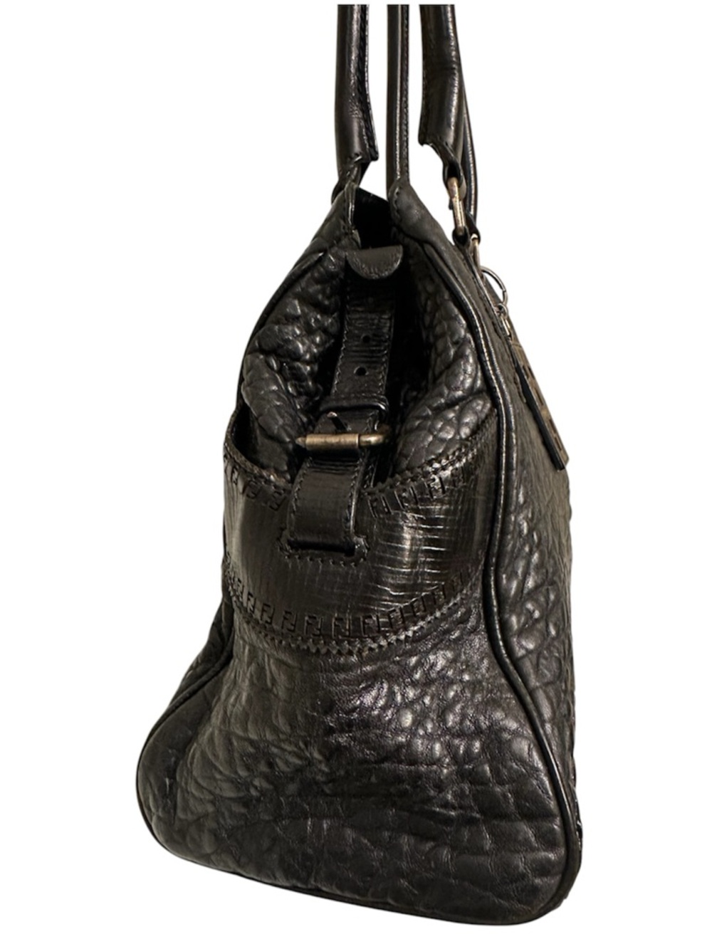 Fendi Du Jour Pebbled Leather Shoulder Bag - Picture 6 of 15